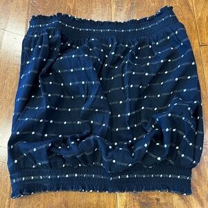 Anthropologie Navy Blue Crop Top